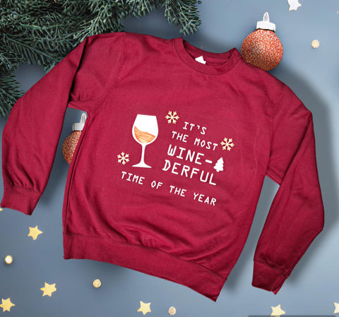 It's the most WINE-DERFUL time of the year T-shirt or Jumper