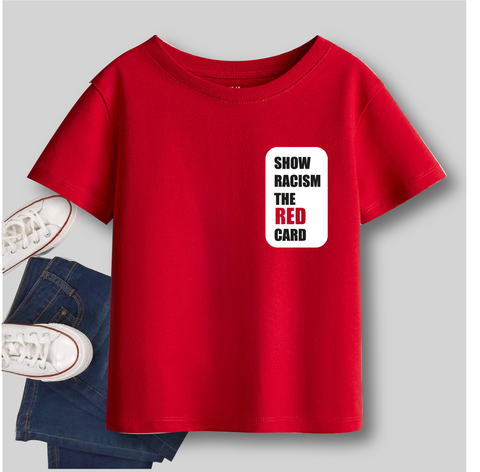 say no to racism, show racism the red card
