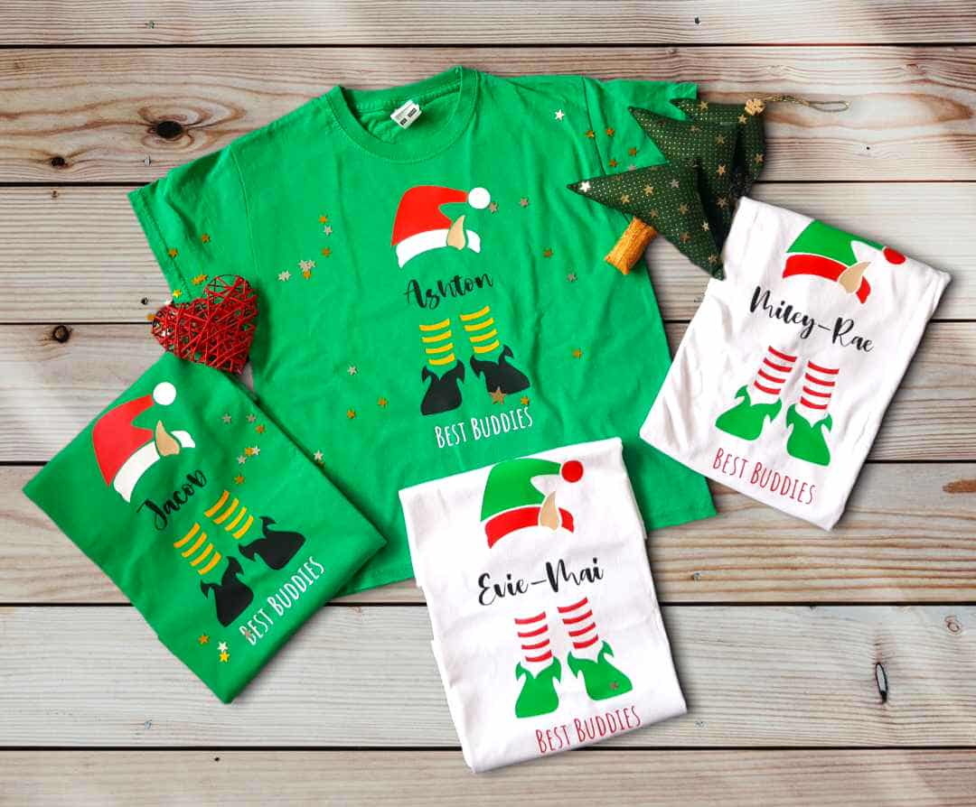 Best Buddies 1 Personalised T-shirts and Vests - Set of 2