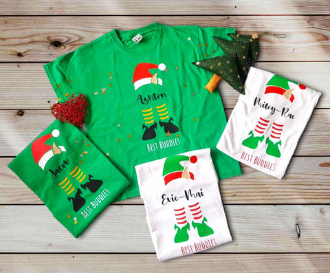 Best Buddies 1 Personalised T-shirts and Vests - Set of 2