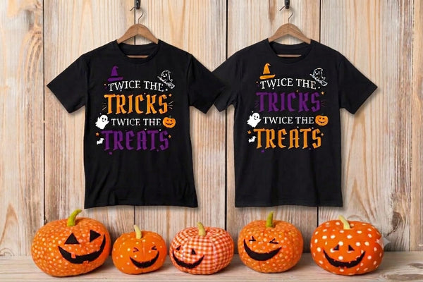 Twice the Tricks Twice the Treats - Halloween Tops