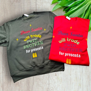 Will Trade TWIN Christmas T-shirt or Jumper Set of 2
