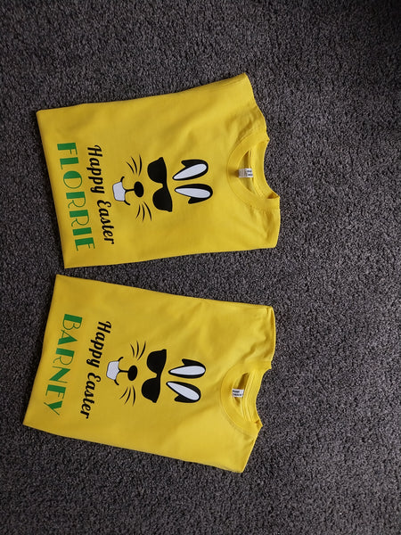Fun Easter Tshirts - clothes for twins - Set of 2