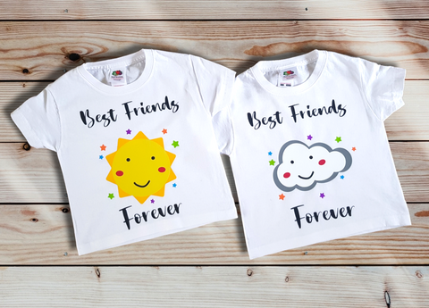 Sun and Cloud T-shirts - Set of 2