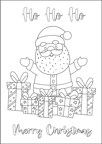 Colour Your Own Christmas Card - Set of 8