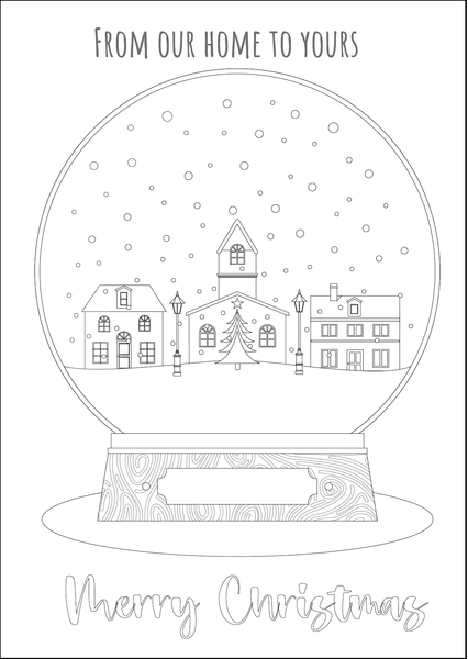 Colour Your Own Christmas Card - Set of 5