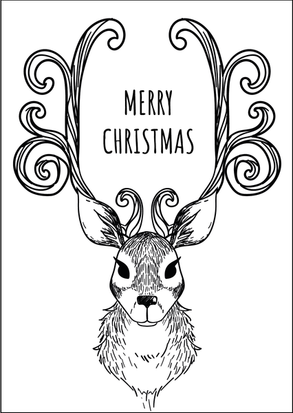 Colour Your Own Christmas Card - Set of 5