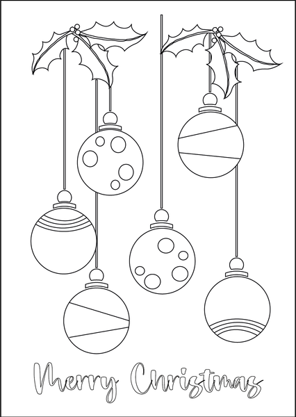 Colour Your Own Christmas Card - Set of 8