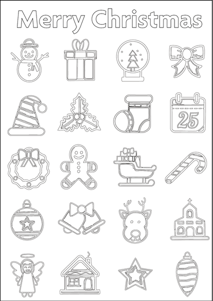 Colour Your Own Christmas Card - Set of 5