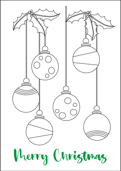 Colour Your Own Christmas Card - Set of 5