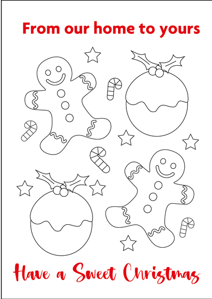 Colour Your Own Christmas Card - Set of 5