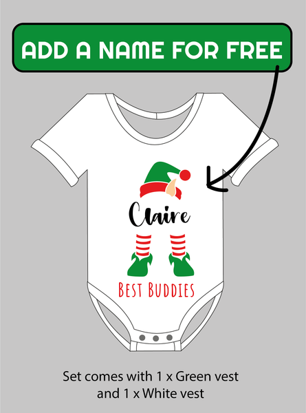 Best Buddies 1 Personalised T-shirts and Vests - Set of 2