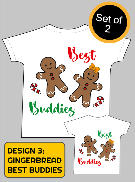 Gingerbread Best Buddies T-shirts and Vests - Set of 2