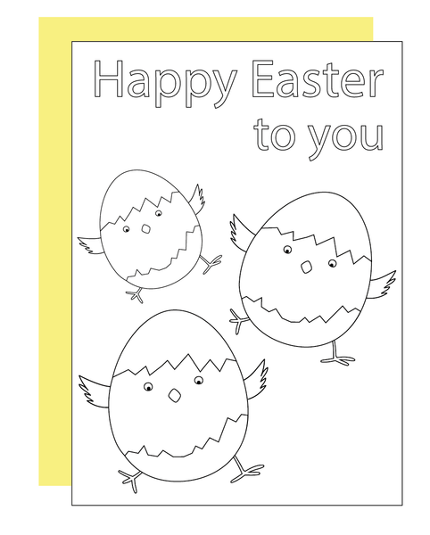 Colour your own Easter Cards - Pack of 5