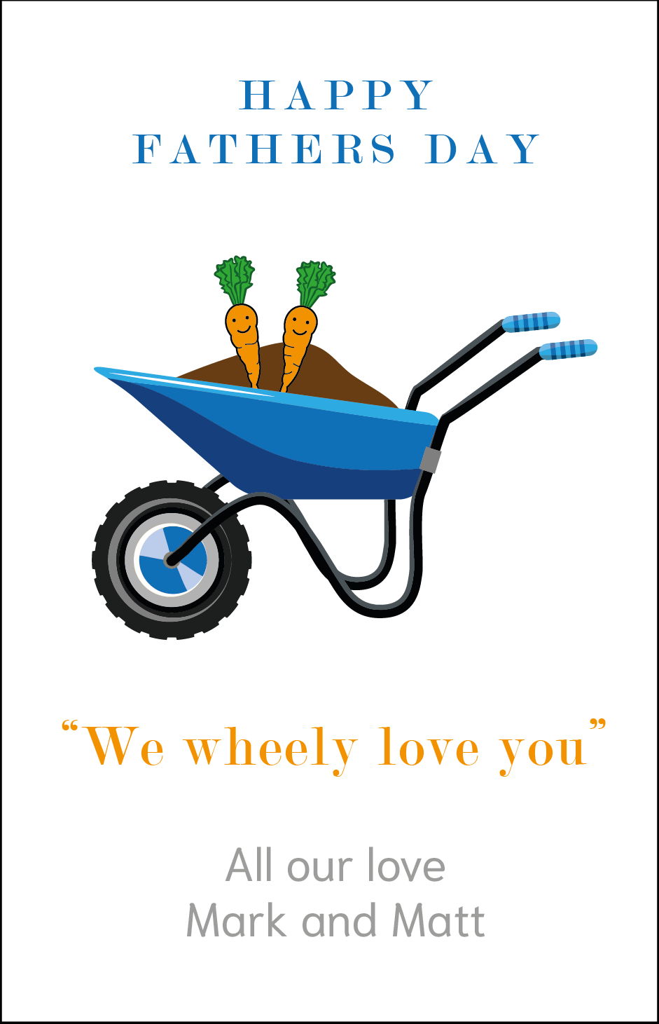 Personalised Fathers Day Card - Wheely Love You