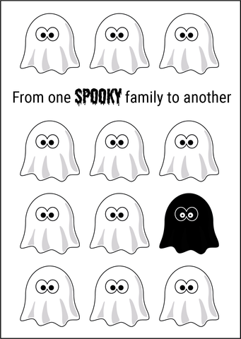 Halloween Family Card - Ghosts