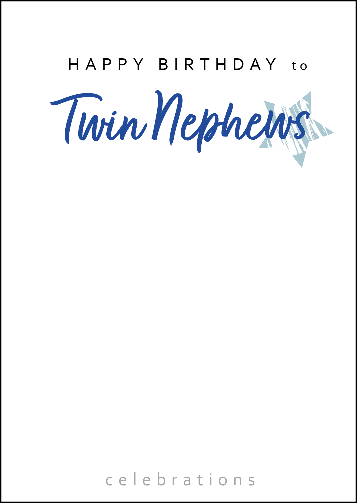 Twin Nephews Birthday Card, Twins Birthday Cards UK, Personalised Twin Birthday Cards, Birthday card for  Twin Nephews, Twins Birthday Card, To Twin Nephews Birthday Card, Twin Nephews Birthday Card