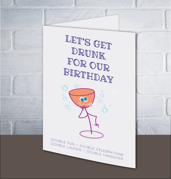 Twin Sister Birthday Card, Card for my Twin Sister, Twin Birthday Card, Twin Greeting Card, Birthday Card for Twins