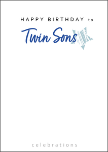 Happy Birthday Card to Twin Sons