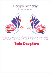 Twin Daughters Birthday Card, Twins Birthday Cards UK, Personalised Twin Birthday Cards, Birthday card for our Twin Daughters, To our Twins Birthday Card, To our Twin Girls Birthday Card, Twin Daughters Birthday Card, To Very Special Twin Daughters, To your Twin Daughters