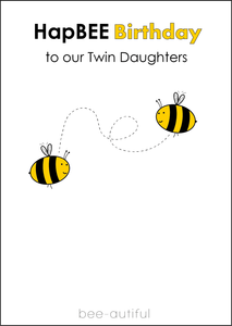 Twin Daughters Birthday Card, Twins Birthday Cards UK, Personalised Twin Birthday Cards, Birthday card for our Twin Daughters, To our Twins Birthday Card, To our Twin Girls Birthday Card, Twin Daughters Birthday Card