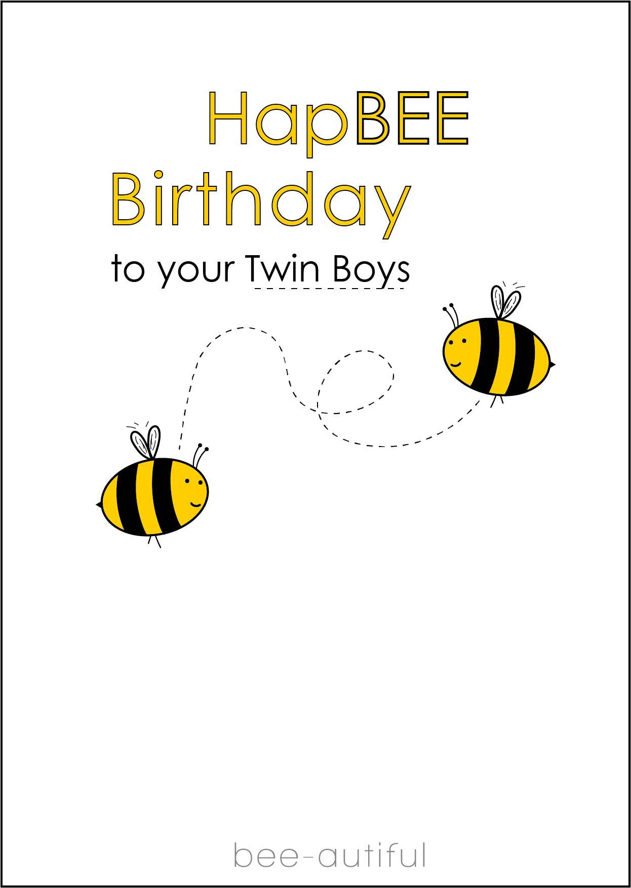 Twin Boys Birthday Card, Twins Birthday Cards UK, Personalised Twin Birthday Cards, Birthday card for your Twin Boys, To your Twins Birthday Card, To your Twin Boys Birthday Card
