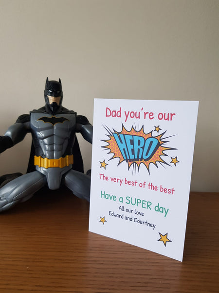 Personalised Fathers Day Card - Hero