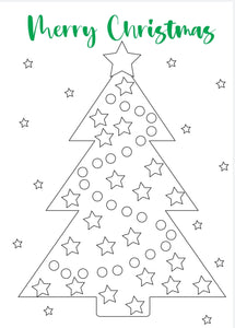 Colour Your Own Christmas Card - Christmas Tree