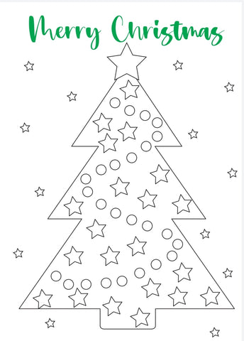 Colour Your Own Christmas Card - Christmas Tree