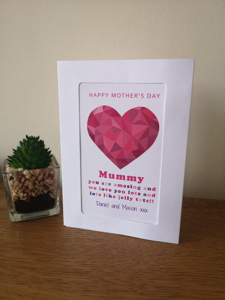 Mothers Day Card form the children, Mothers Day Card, Personalised Mothers day card, Personalised Twin Cards, Twin Greeting Card, Twin birthday card, Mummy card, 