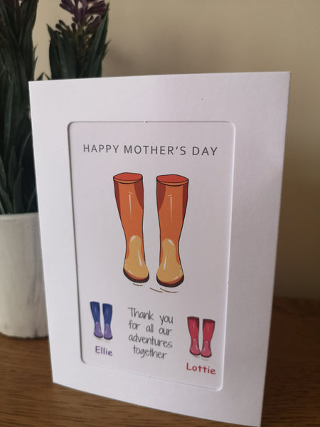 Mothers Day Card form the children, Mothers Day Card, Personalised Mothers day card, Personalised Twin Cards, Twin Greeting Card, Twin birthday card, Mummy card, 