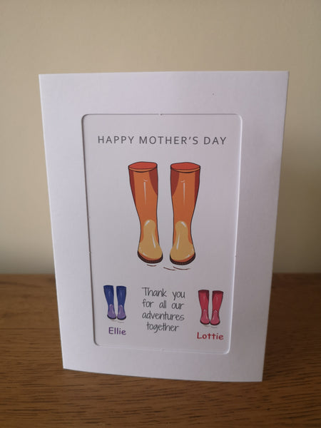 Mothers Day Card form the children, Mothers Day Card, Personalised Mothers day card, Personalised Twin Cards, Twin Greeting Card, Twin birthday card, Mummy card, 