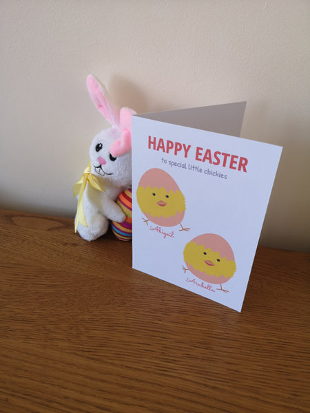 Personalised Chick Easter Greeting Card