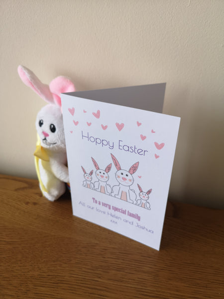 Personalised Bunny Easter Greeting Card