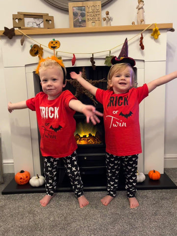 Halloween costume for twins, twins clothing, halloween tops for twins, clothes for twins