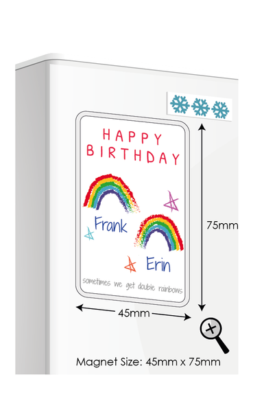 Personalised Twin Gifts, Twin Birthday Gifts, Personalised Fridge Magnets, Twin Birthday Gift, Personalised Twin Birthday Card
