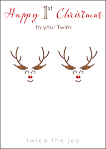 Twins First Christmas Card