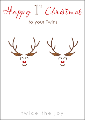 Twins First Christmas Card