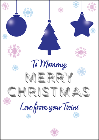 Christmas Baubles Design - To Mommy Christmas Cards