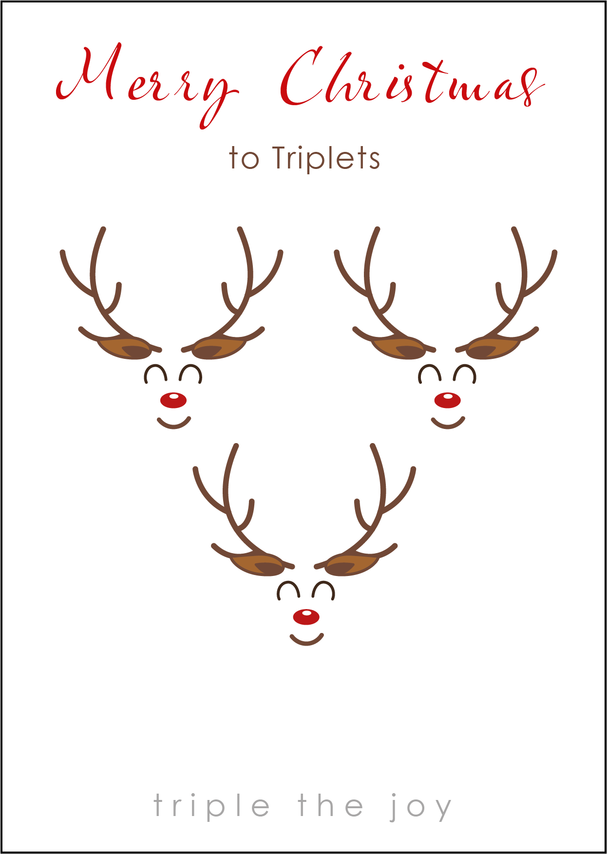 Triplet Christmas Card