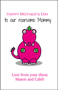 Personalised Mothers Day Card  - Dinosaur