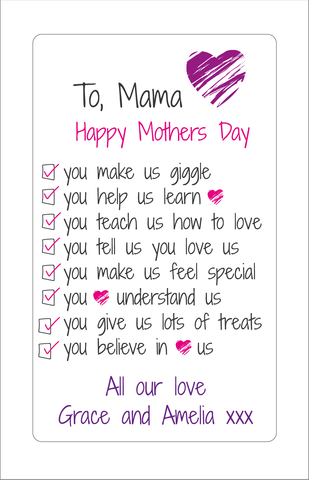 Mothers Day Card form the children, Mothers Day Card, Personalised Mothers day card, Personalised Twin Cards, Twin Greeting Card, Twin birthday card, Mummy card,