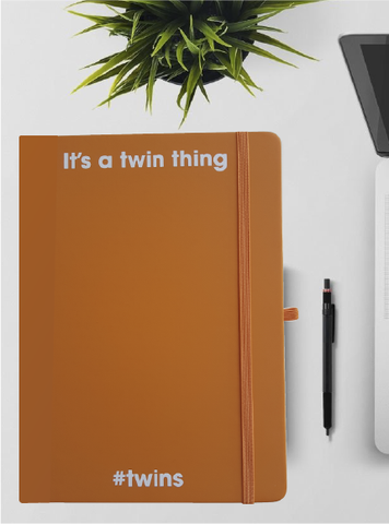 It's a Twin Thing - Orange Notebook