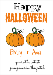 Halloween Twin Card - Pumpkins