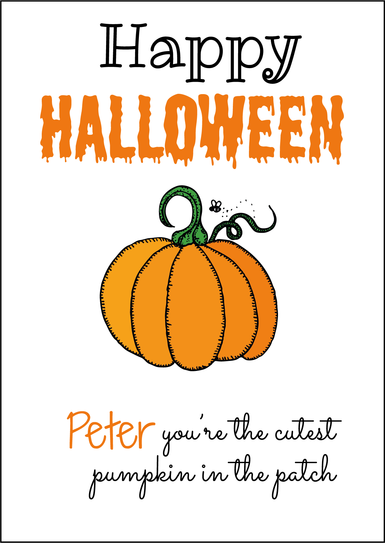 Halloween Card - Pumpkin