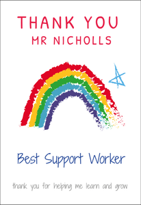 Personalised Thank You Card - Best Support Worker