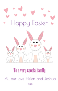 Personalised Bunny Easter Greeting Card