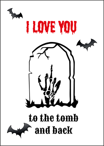 Halloween Card - Tomb