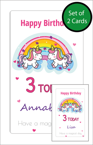 Personalised Twin Birthday Card -  Twin Boys, Twin Girls, Twin Brother, Twin Sister