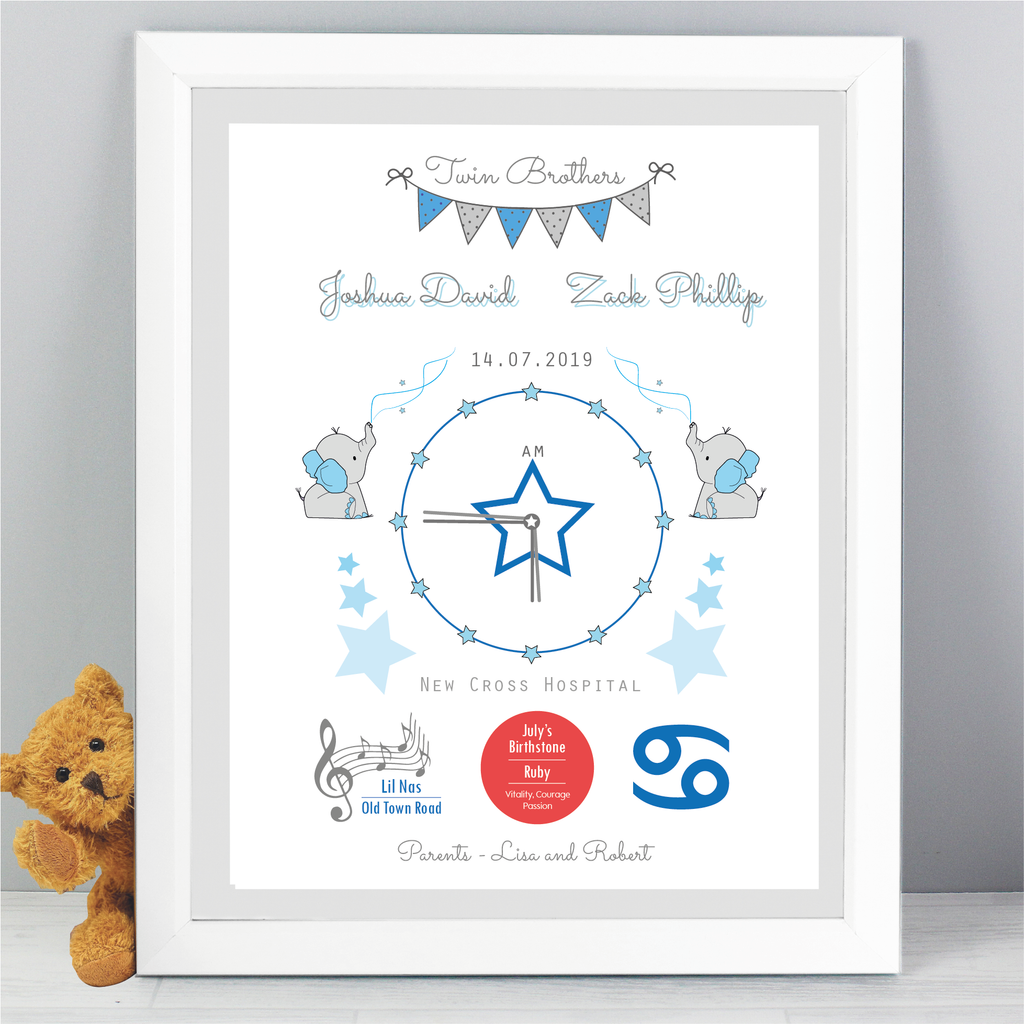 Personalised gifts clearance for twin babies